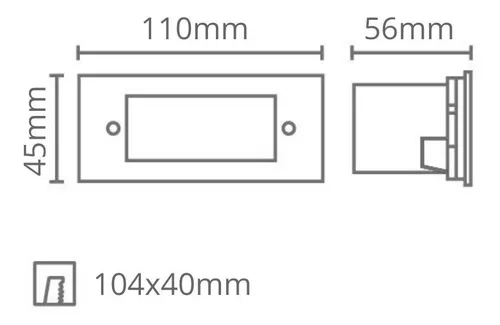 4x Luz Lámpara Embutido De Pared Led Exterior Escaleras