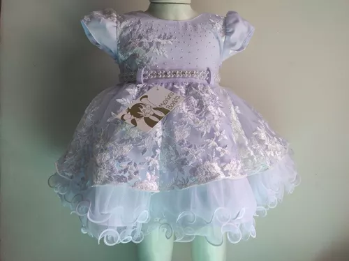 Vestido Bebê Rosa Pérolas Princesa Menina Bonita, Casamento