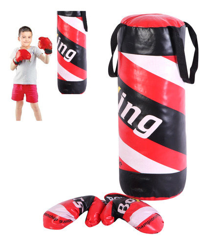 Set De Boxeo Infantil-bolsa+guantes-kit Boxeo Juguete