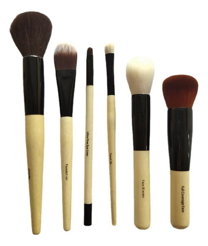 Brocha Cosmética Suave Para Maquillaje En L Para Sets, 6 Uni