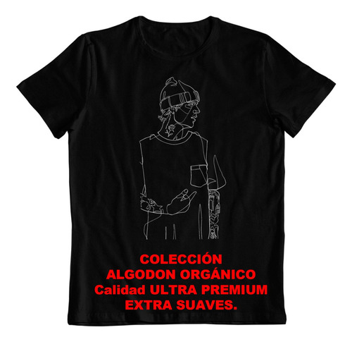 Polera - Dtf - Algodon Organico - Arte Aesthetic Lineas