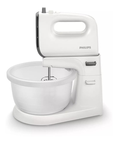 Batidora Con Bowl Y De Mano Philips Hr3745 5 Velocid. 450 W.