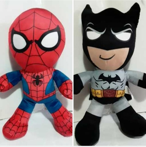 Hombre Araña Y Batman De Peluche Antialergico C/u A S/45