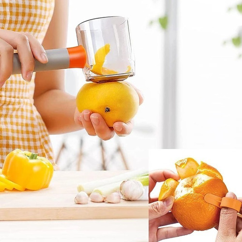 Imagen 5 de 5 de Pelador De Vegetales Con Recipiente, Acero Inoxidable