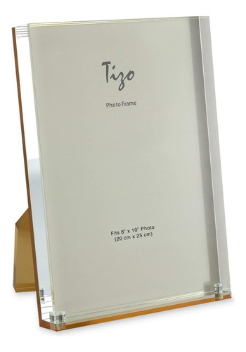 Design Vertical 8x10 Lucite Picture Frame, Durable 1 Inch Th