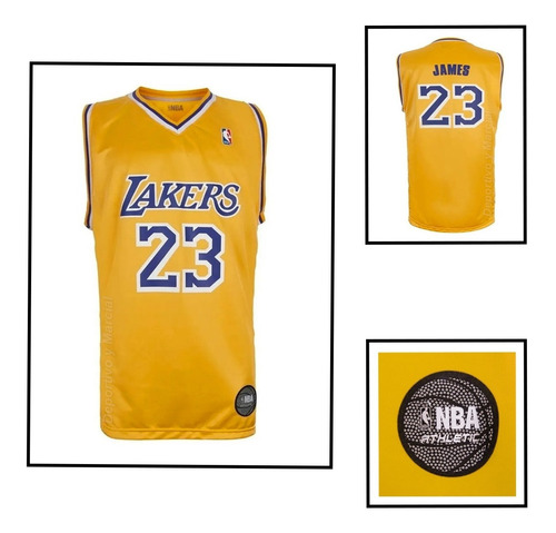 Imagen 1 de 8 de Camiseta Basquetbol Nba A Lakers Lebron James 23 Lic Oficial