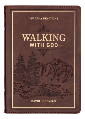 Libro Devotional Walking With God Large Print Faux Leathe...