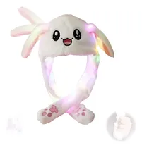 Comprar Gorro De Conejo Con Luces Con Orejas Moviles, Gorrito Kawaii