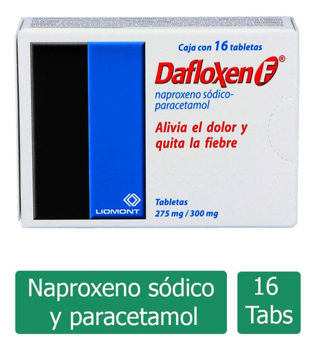Dafloxen F 275 Mg /300 Mg Caja Con 16 Tabletas