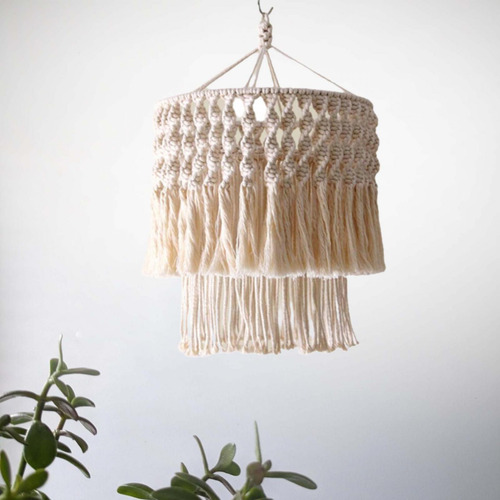 Cubierta De Luz Tejida Con Estructura Metálica 40x50cm