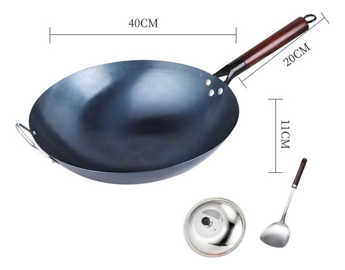 Wok Pan Antiadherente Pots Wok Cooker De Inducción 40 Cm