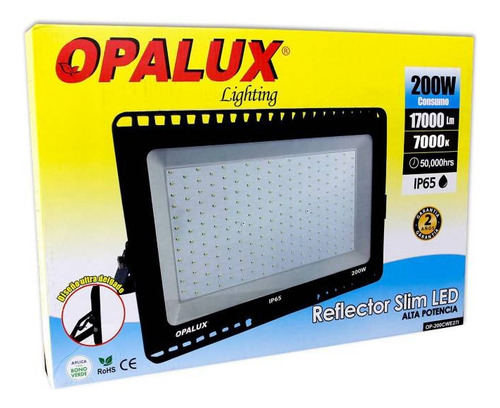 Reflector Led 200w Opalux Local Negocio Fachada Jardin Calle