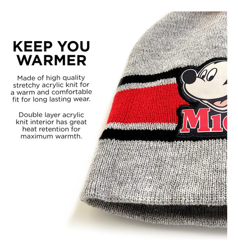 Set De Invierno Con Bufanda Y Guantes De Mickey Mouse Para N