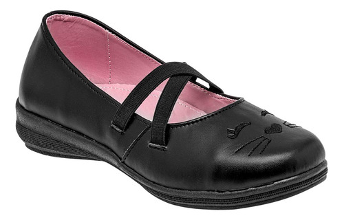 Flats Escolar Mujer Giland Negro 113-597