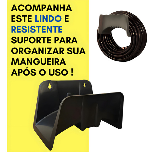 Mangueira Jardim 30m Reforçada 1/2 Flexivel Pvc Com Suporte