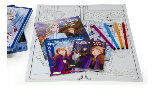Disney Frozen 2 Elsa Actividad Lata Con Libros Para Colorear