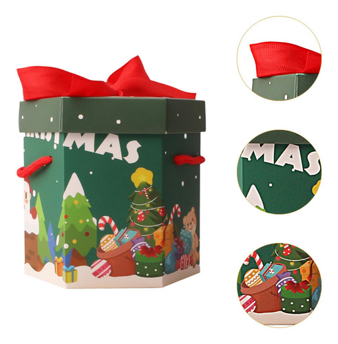 6 Caja De Regalo De Navidad, Contenedor De Dulces Para Las