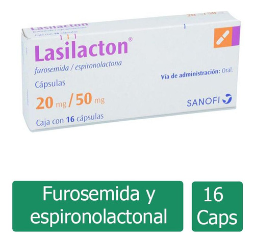 Lasilacton 20 Mg / 50mg Caja Con 16 Cápsulas