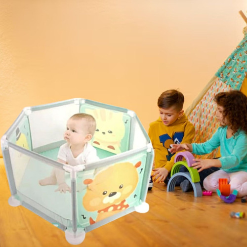 Corral Hexagonal 1m Plegable Portatil Seguro Para Bebe Lau