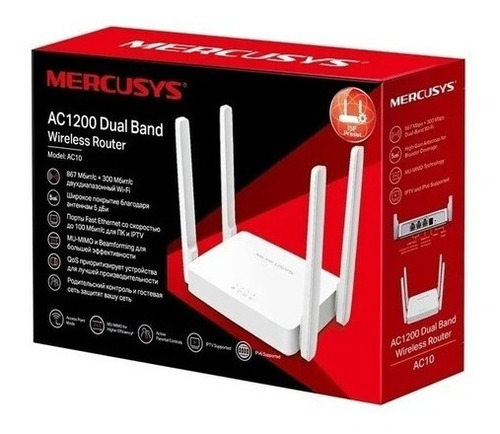 Router Inalambrico Wifi Doble Banda Ac10 Ac1200 Mercusys