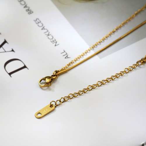 Colar Folheado A Ouro 18k Duplo Pingente Cruz