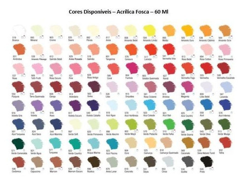 Tinta Acrílica Fosca Vermelho Fogo - 507 - Acrilex - 60ml