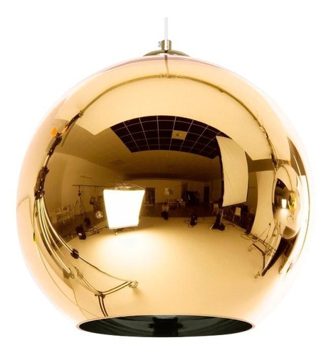 Lampara Colgante Techo Esfera Oro Tom Xs 15cm Espejado E27