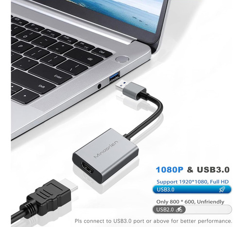 Adaptador Usb A Hdmi Para Monitor Con Usb 3.0