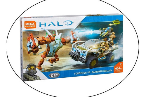Halo Mega Construx Forgehog Vs Goliat Desterrado 654pzs Ofer