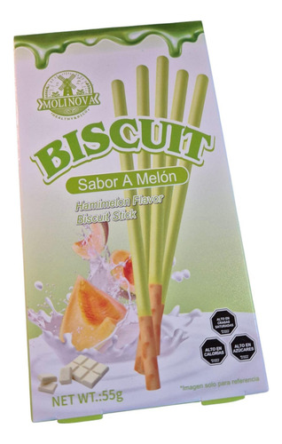 Palitos De Galleta Biscuit Chocolate Con Sabor A Melon 55g