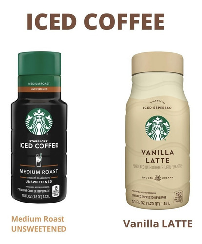 Café Starbucks Iced Medium Roast Y Vainilla 2 Pack