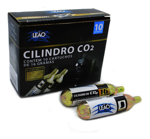 Cilindro De Co2 16g Chopeira Leão Sem Rosca Ampola - 10 Un.