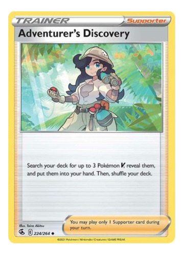 Tarjeta Pokemon Adventure`s Discovery 224/264 Sword & Shield