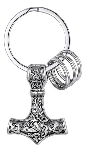 Llavero Nórdico Viking Thor Hammer Para Hombre