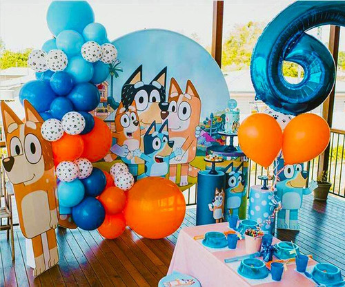 Topper Deco Torta Bluey Cotillon Toppers Para Cake Decoracio