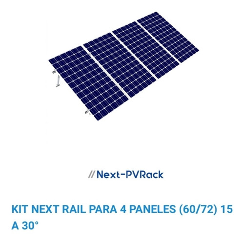 Imagen 8 de 9 de Kit Base Para 1 Panel Solar Ajustable De 15 A 30 Grados