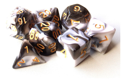 Set 7 Dados De Rol - X-01 - D&d Pathfinder