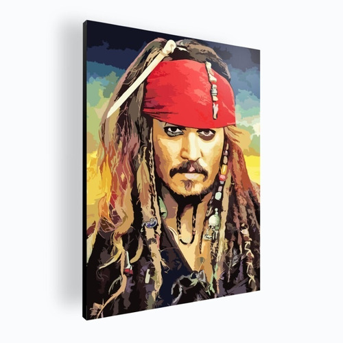 Cuadro Decorativo Mural Poster Jack Sparrow 60x84 Mdf