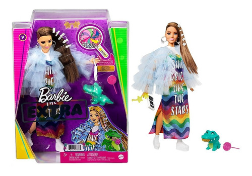 Muñeca Barbie Extra Unicornio Con Mascota Y Accesorios