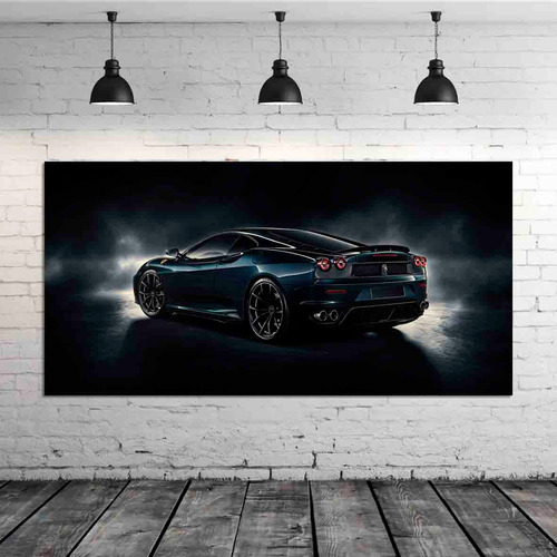 Cuadro Autos Ferrari Azul (120x60 Cm)