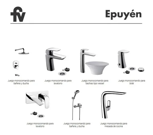 Canilla monocomando fv epuyen sale