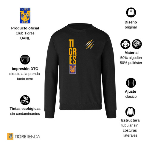 Sudadera Para Mujer Tigres Uanl Tigres Rayas