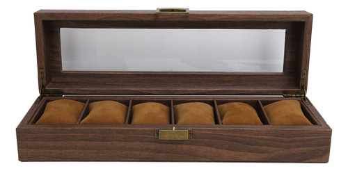 Soporte Portátil De Madera Para Guardar Joyas Con 6 Rejillas