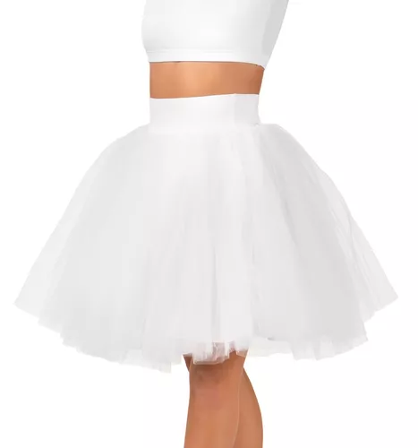 Tutu Color Blanco Accesorio De Disfraz Para Mujer Halloween