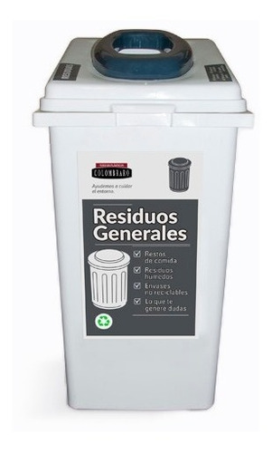 Recipiente Reciclado/basura Colombraro  Adosables 60 Lts