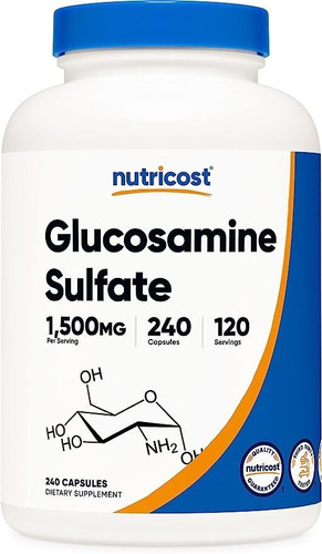 Original Nutricost Sulfato De Glucosamina 750mg, 240cap