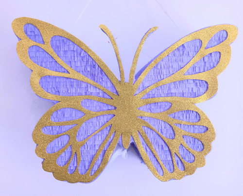 Piñata Cozzas Divertidas Mariposa Con Gliter Lila Mariposa Mariposa Grande