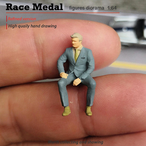 1:64 Modelo Em Miniatura Da Posição Sentada Cinzento