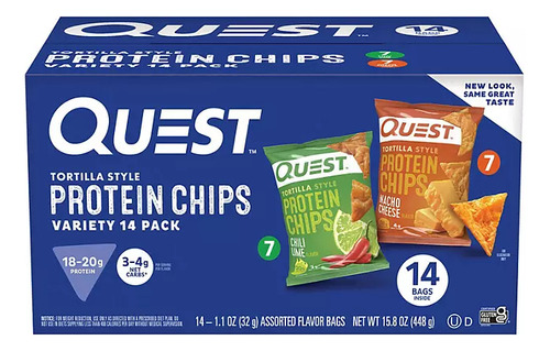 Quest Tortilla Chips Variety Pack, Nacho Cheese & Chili Lime