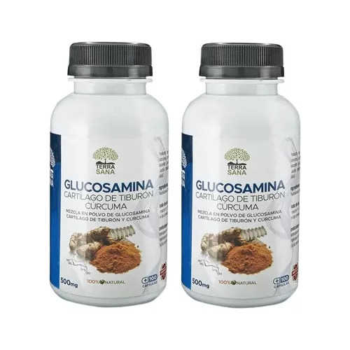 Glucosamina, Cartilago De Tiburón Y Curcuma 200 Cap X 500 Mg
